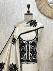 Noir Bloom Tissue Unstitched Suits