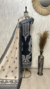 Verdant Heritage Linen Unstitched Suit
