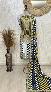 Embroidered Royal Grace Unstitched Suit