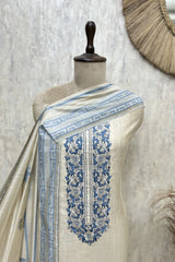 Bloom Jamdani Linen Unstitched Suits