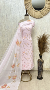 Floral Veil Symphony Georgette Unstitched Suits