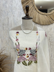 Floral Embroidered Elegance Unstitched Suit