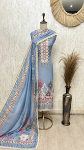 Elegant Celestial Weave Maheshwari Unstitched Suits