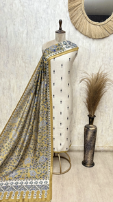 Elegant Maheshwari Hand-Block Printed Unstitched Suits