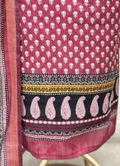 Floral Print Maheshwari Cotton Unstitched Suits
