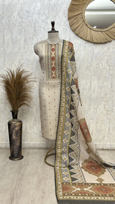 Classic Ethnic Ensemble Unstitched Suit