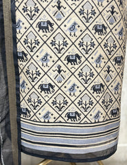 Regal Motif Maheshwari Cotton Unstitched Suit