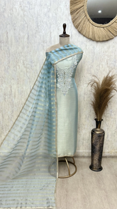 Sophisticated Tissue Threadwork Unstitched Suits
