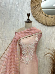 Sophisticated Tissue Threadwork Unstitched Suits