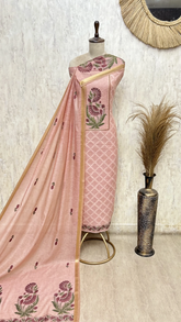 Meadow Loom Jamdani Linen Unstitched Suit