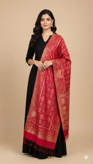 Non Reversible Pashmina Unisex Stole With Curated Box Packaging
