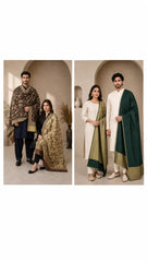 The Kapdakart His & Her Collection Of Semi Pashmina Stole with Premium Box Packaging