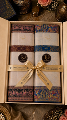 The Kapdakart His & Her Collection Of Semi Pashmina Non Reversible Stole with Premium Box Packaging