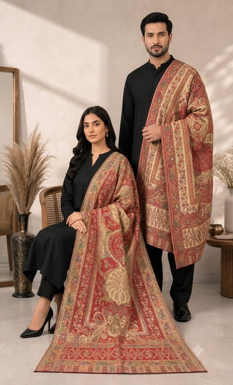 Imperial Weave Reversible Stole