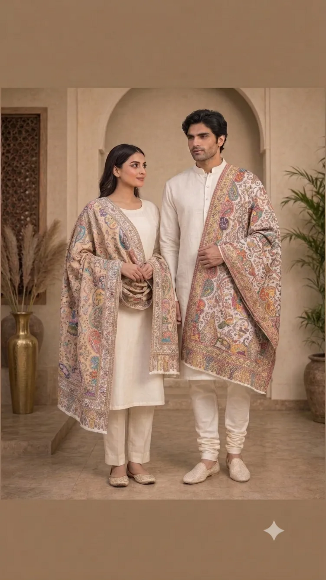 Royal Tapestry Reversible Semi Pashmina Stole