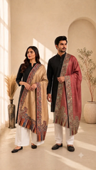 Classic Reversible Semi Pashmina Shawl