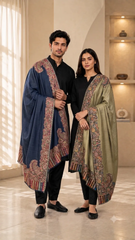 Classic Reversible Semi Pashmina Shawl