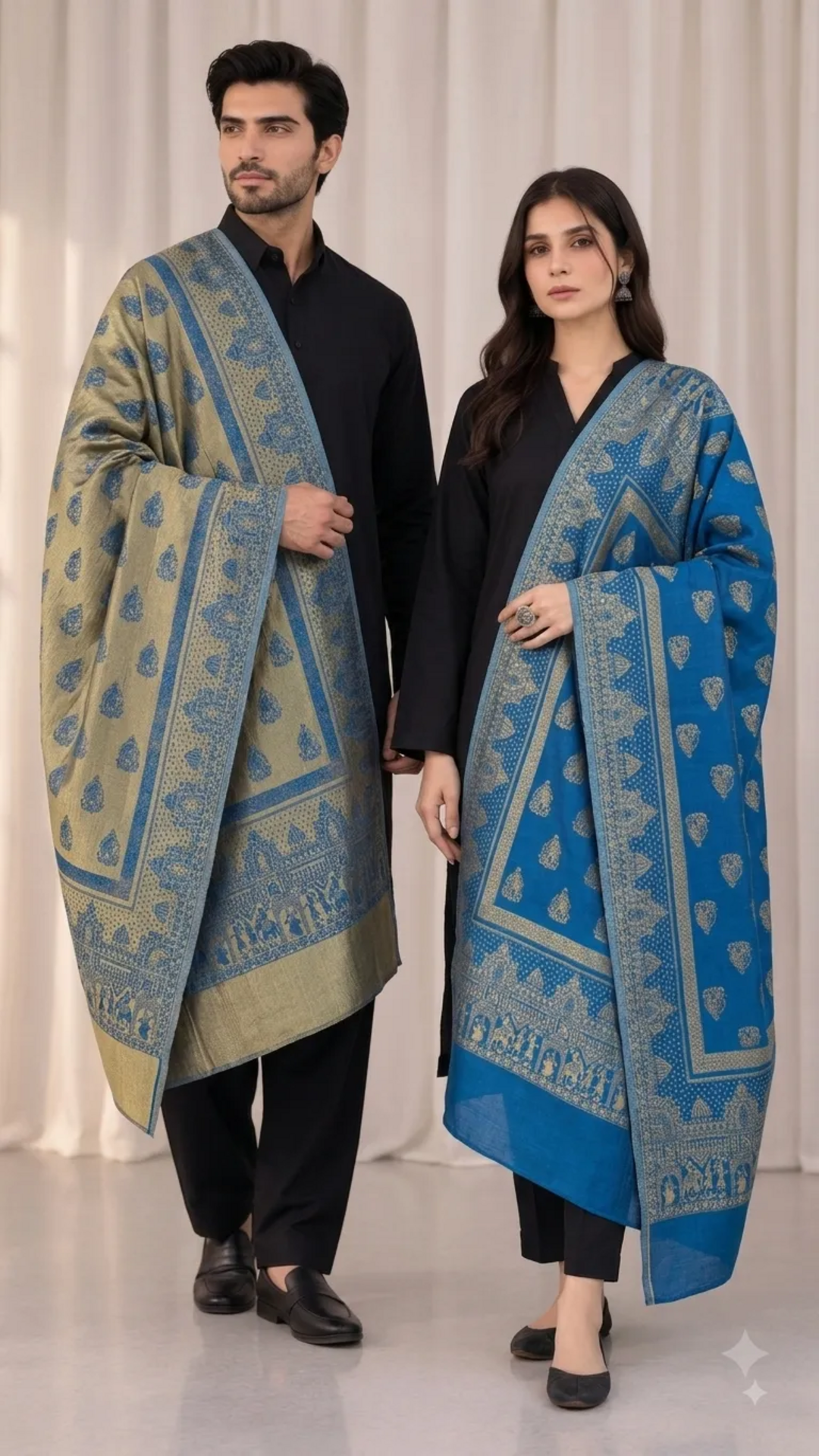 Reversible Moonlight Unisex Stoles With Curated Box Packaging