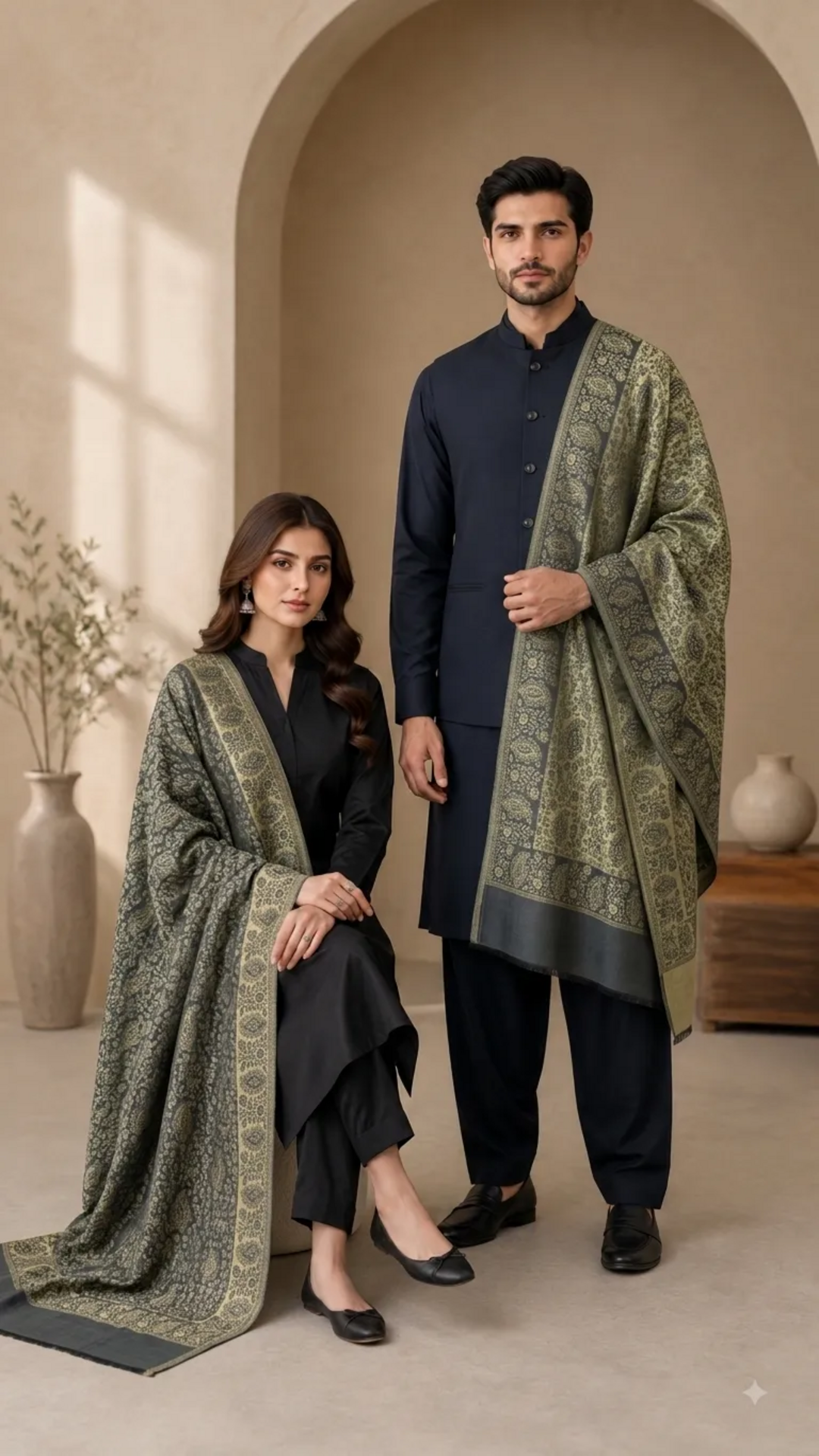 Reversible Moonlight Unisex Stoles With Curated Box Packaging
