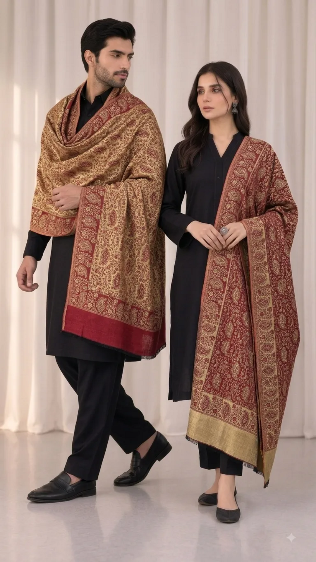 Reversible Moonlight Unisex Stoles With Curated Box Packaging