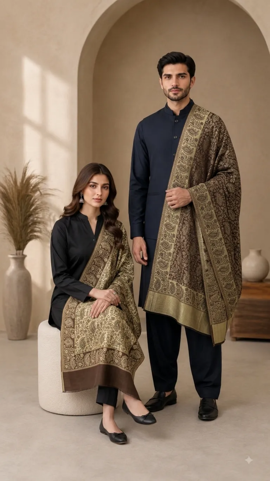 Reversible Moonlight Unisex Stoles With Curated Box Packaging