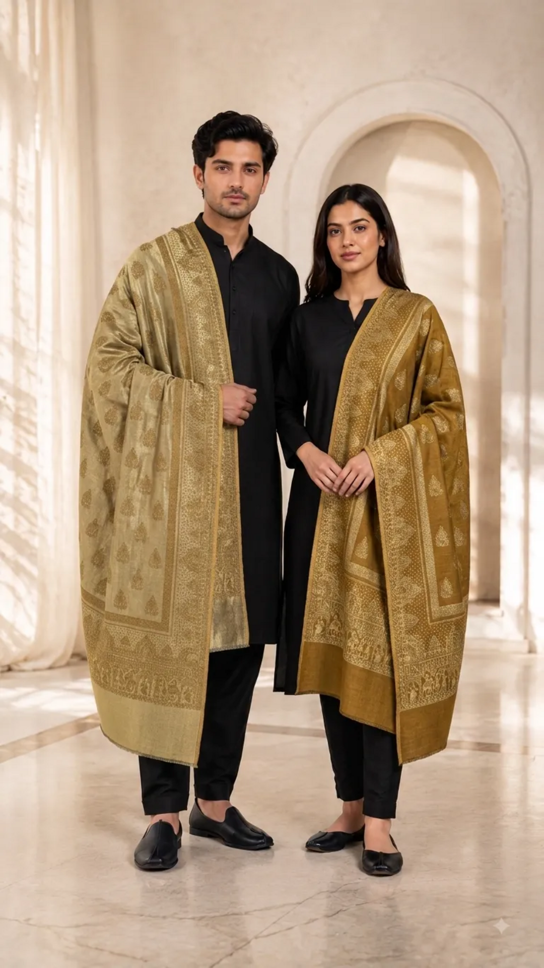 Reversible Moonlight Unisex Stoles With Curated Box Packaging