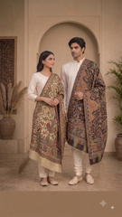 Reversible Semi Pashmina Unisex Shawls With Curated Box Packaging