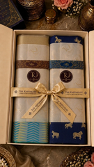 The Kapdakart His & Her Collection Of Horse and Ikkat Pashmina Reversible Stole with Premium Box Packaging