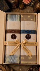 The Kapdakart His & Her Collection Of Horse and Ikkat Pashmina Reversible Stole with Premium Box Packaging