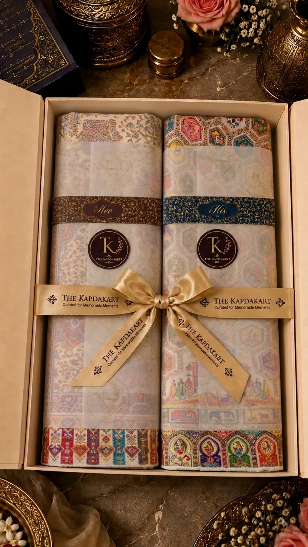 The Kapdakart His & Her Collection Of Semi Pashmina Stole with Premium Box Packaging
