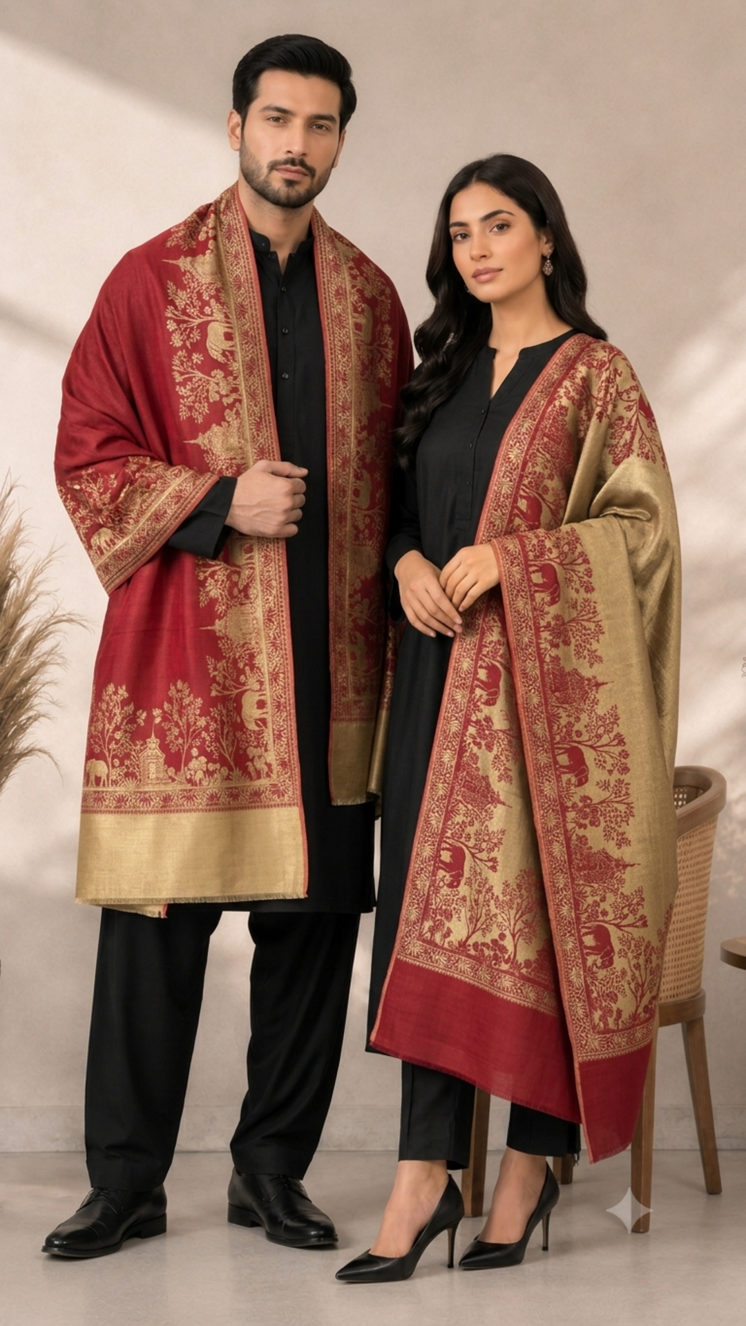 Reversible Moonlight Unisex Stoles - Pack of 1 With Premium  Curated Box Packaging