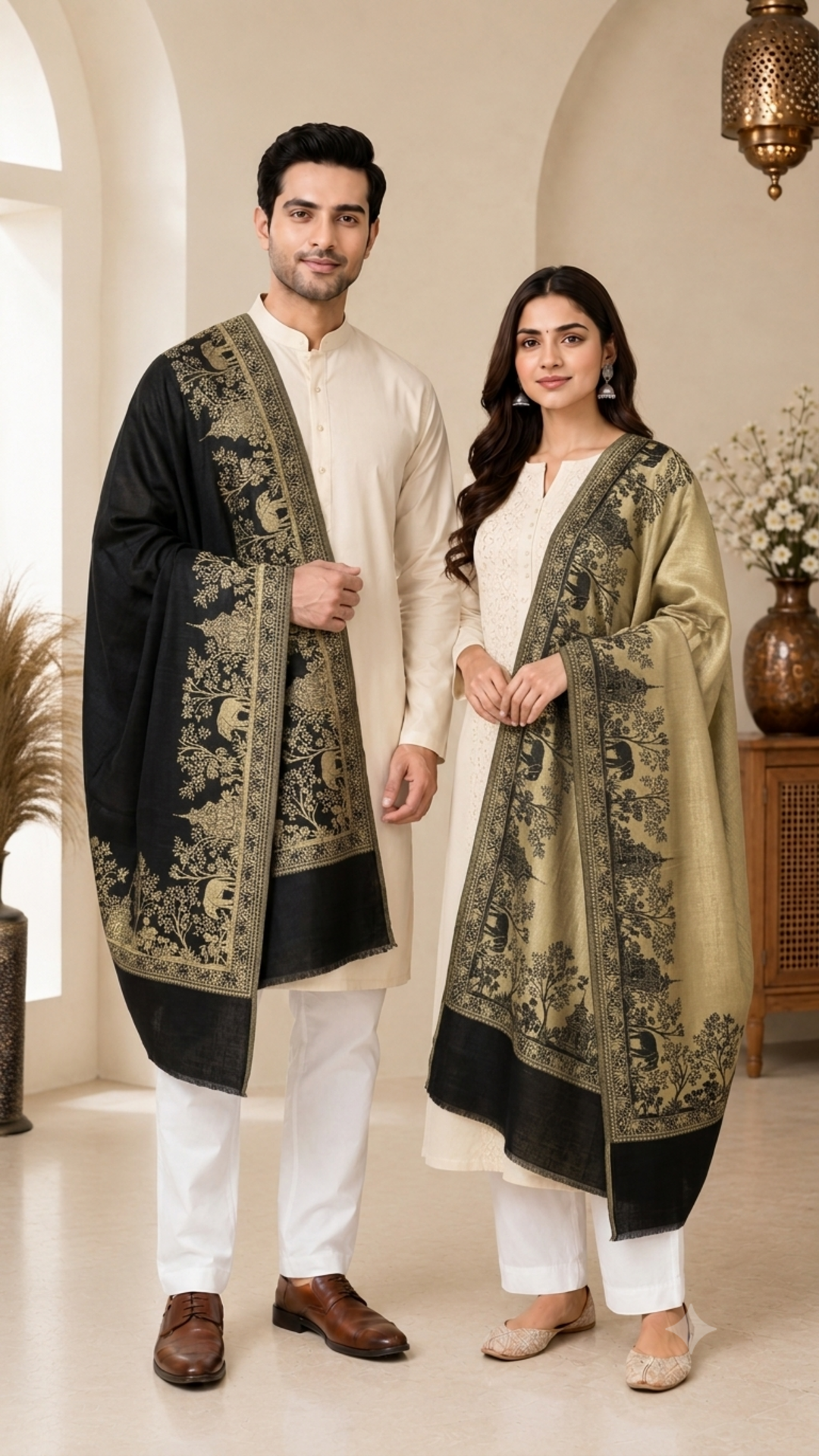 Reversible Moonlight Unisex Stoles - Pack of 1 With Premium  Curated Box Packaging