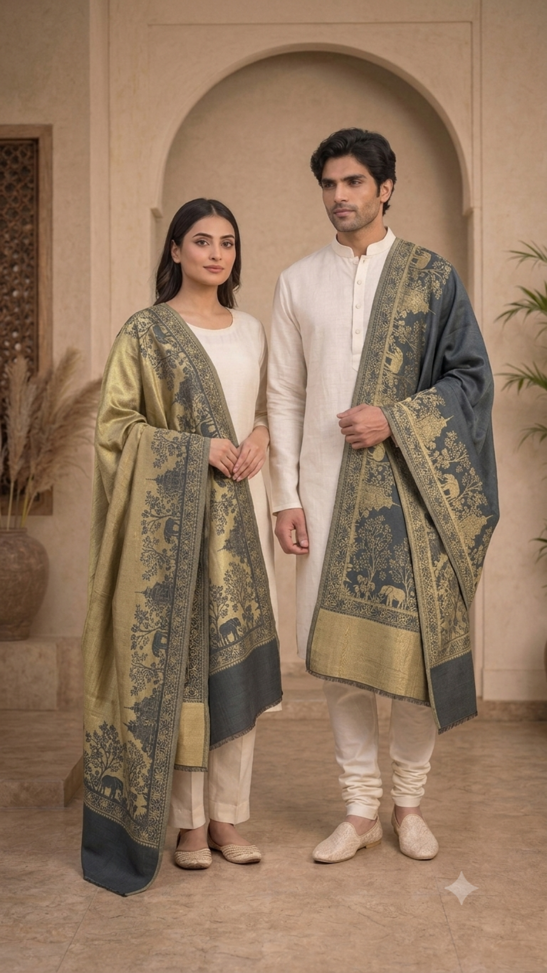 Reversible Moonlight Unisex Stoles - Pack of 1 With Premium  Curated Box Packaging
