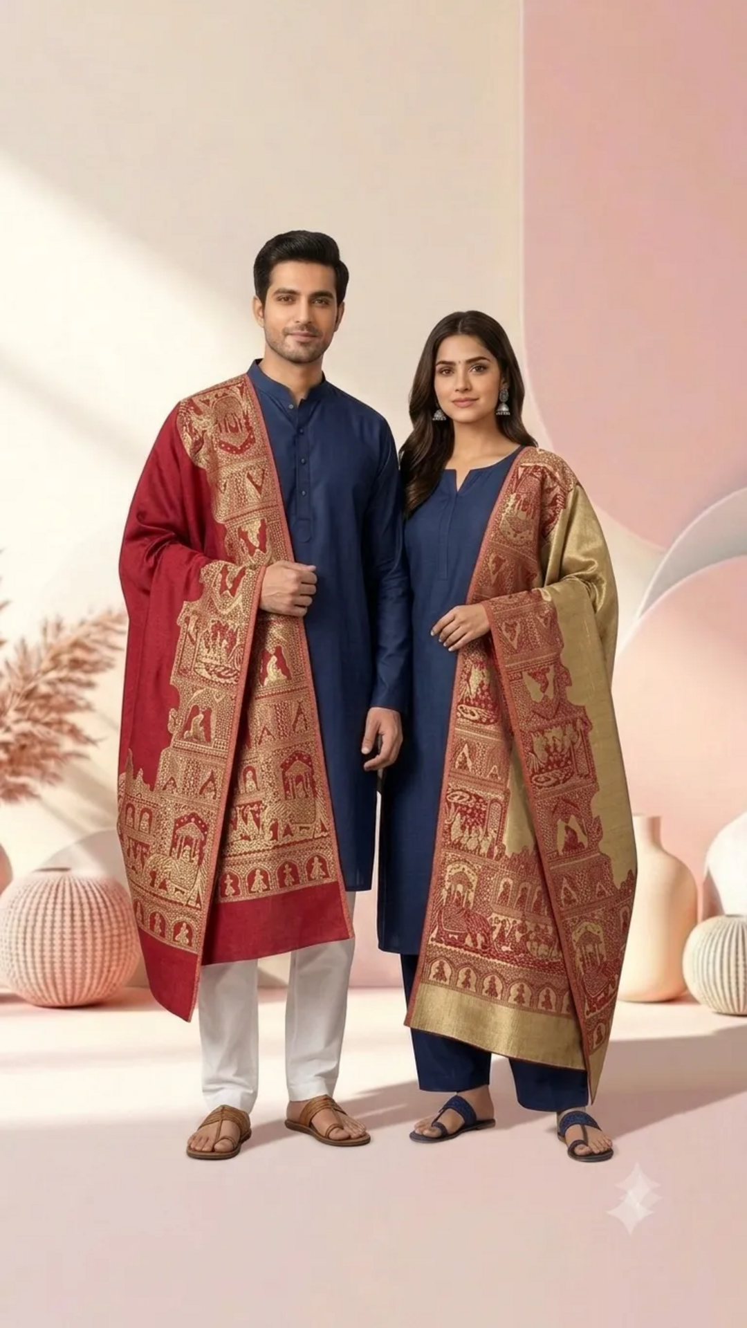 Reversible Moonlight Unisex Stoles - Pack of 1 With Premium Curated Box Packaging