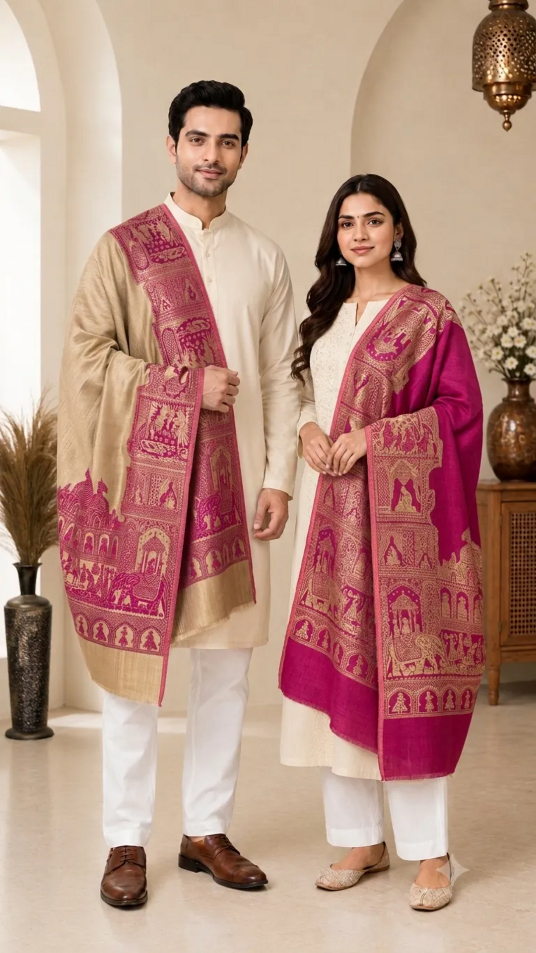 Reversible Moonlight Unisex Stoles - Pack of 1 With Premium Curated Box Packaging