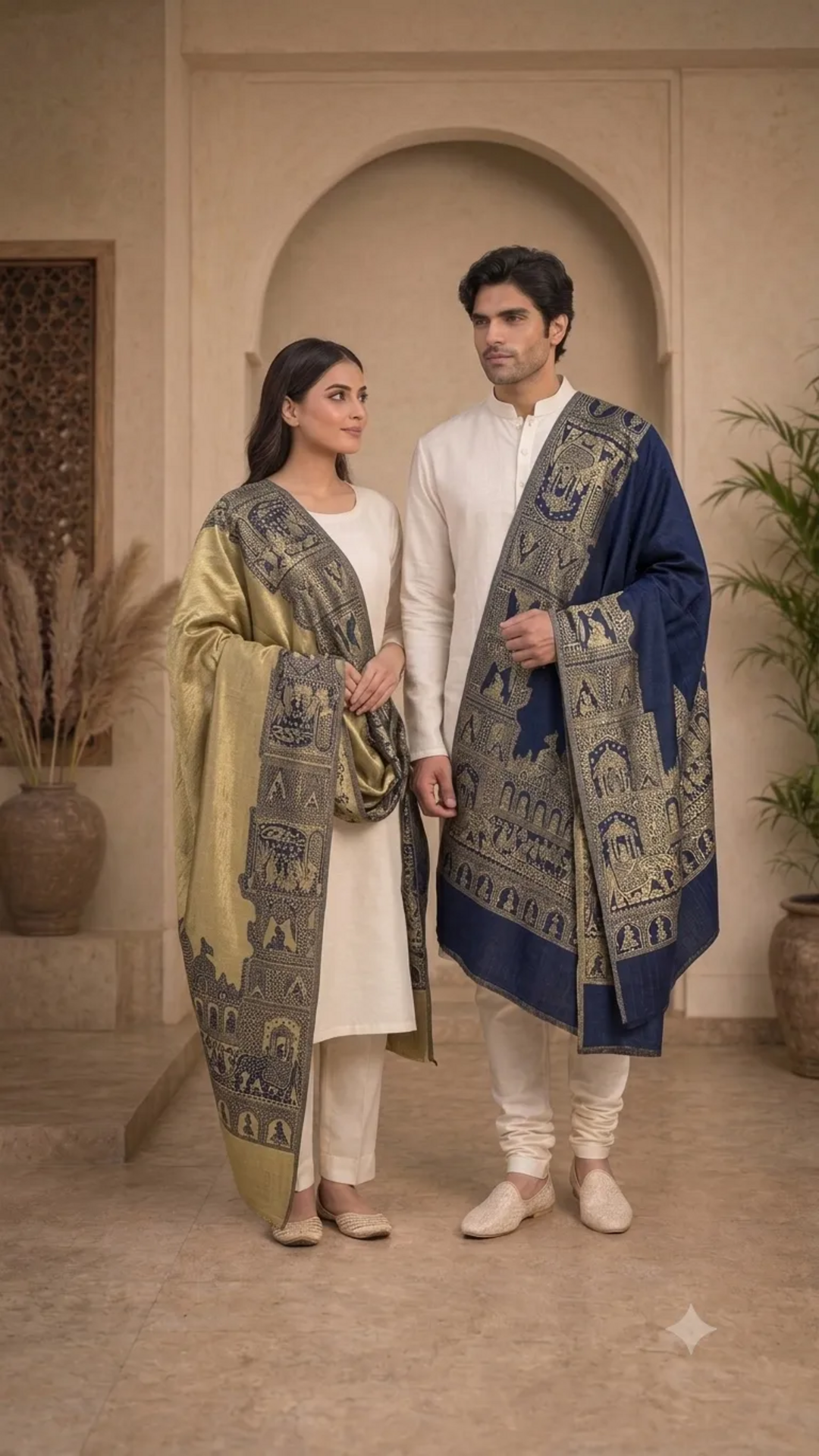 Reversible Moonlight Unisex Stoles - Pack of 1 With Premium Curated Box Packaging