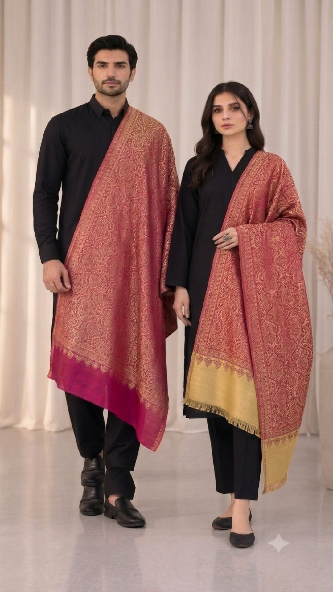 Reversible Moonlight Unisex Stoles - Pack of 1 With Curated Premium Box Packaging