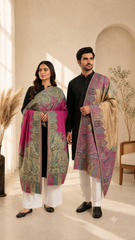Reversible Semi Pashmina Unisex Shawls - Pack of 1 With Premium  Curated Box Packaging