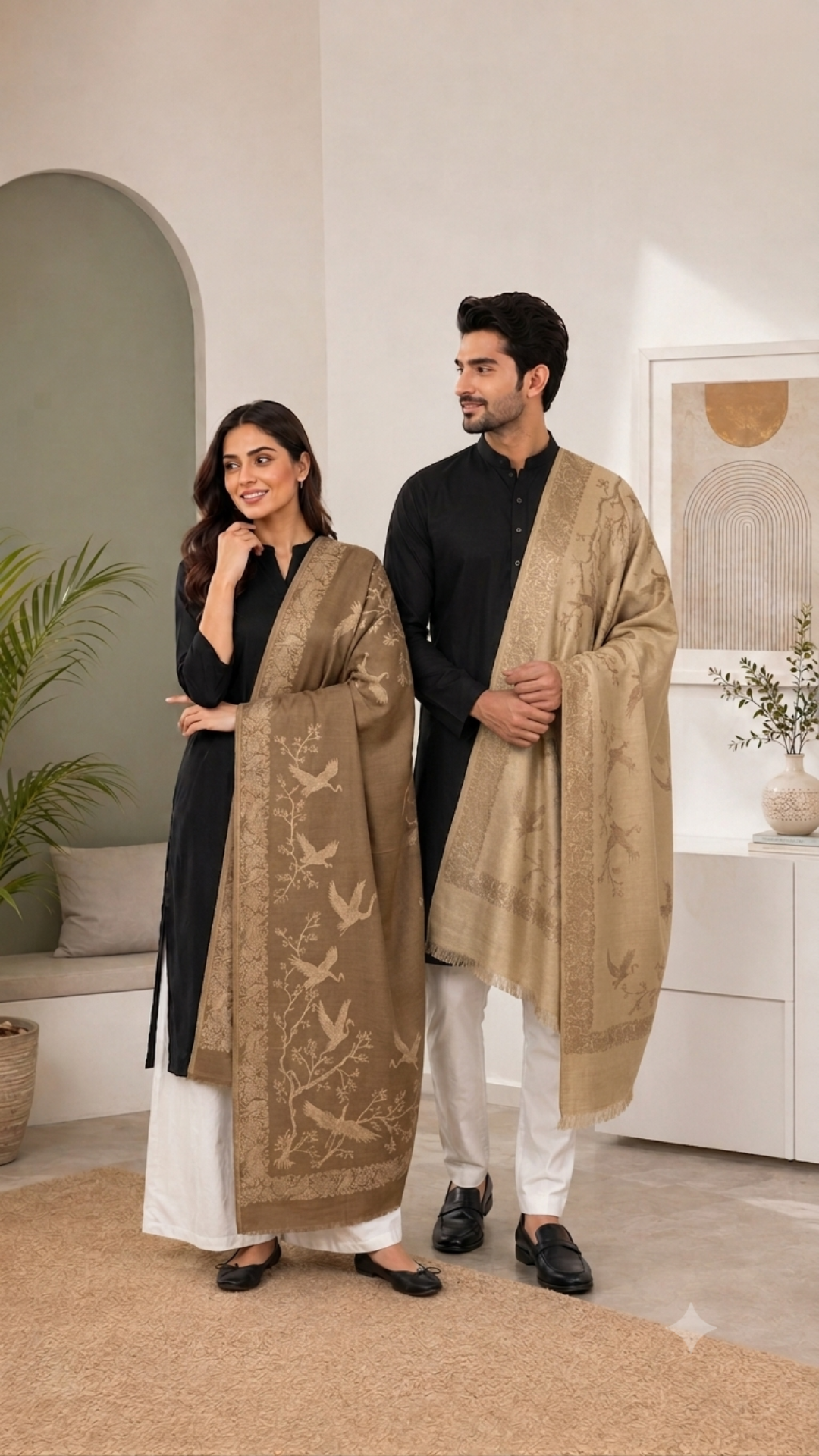 Whispers of Heritage Reversible Modal Unisex Stoles - Pack of 1 With Premium  Curated Box Packaging