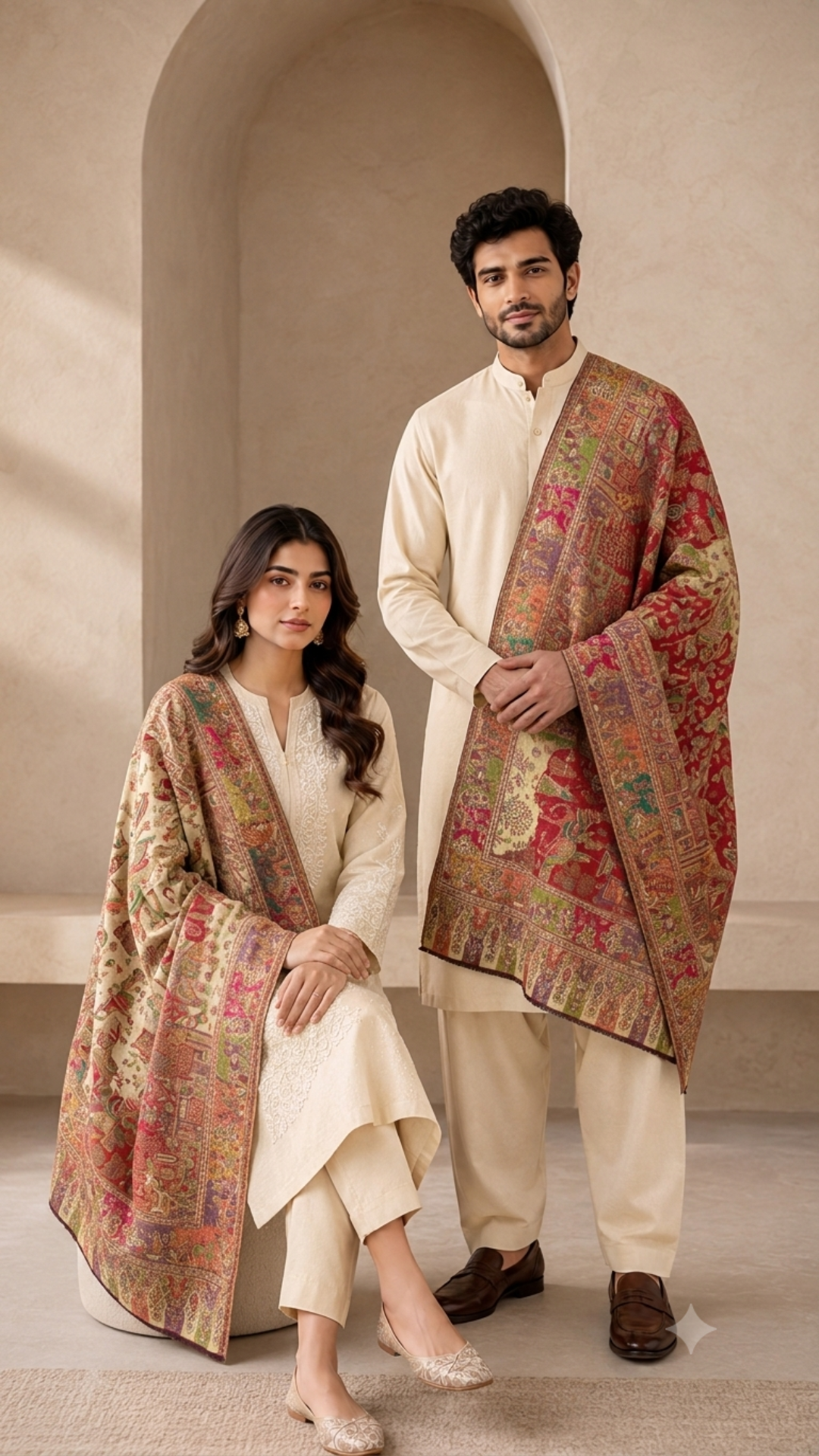 Reversible Semi Pashmina Unisex Stoles With Curated Box Packaging