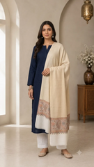 Semi Pashmina Non Reversible Moonlight Unisex Stole - Pack of 1 With Premium  Curated Box Packaging