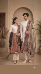 Reversible Semi Pashmina Unisex Shawls - Pack of 1 With Premium  Curated Box Packaging