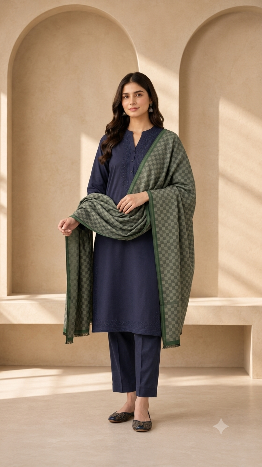 Non Reversible Fine Wool Unisex Stoles - Pack of 1 With Premium  Curated Box Packaging