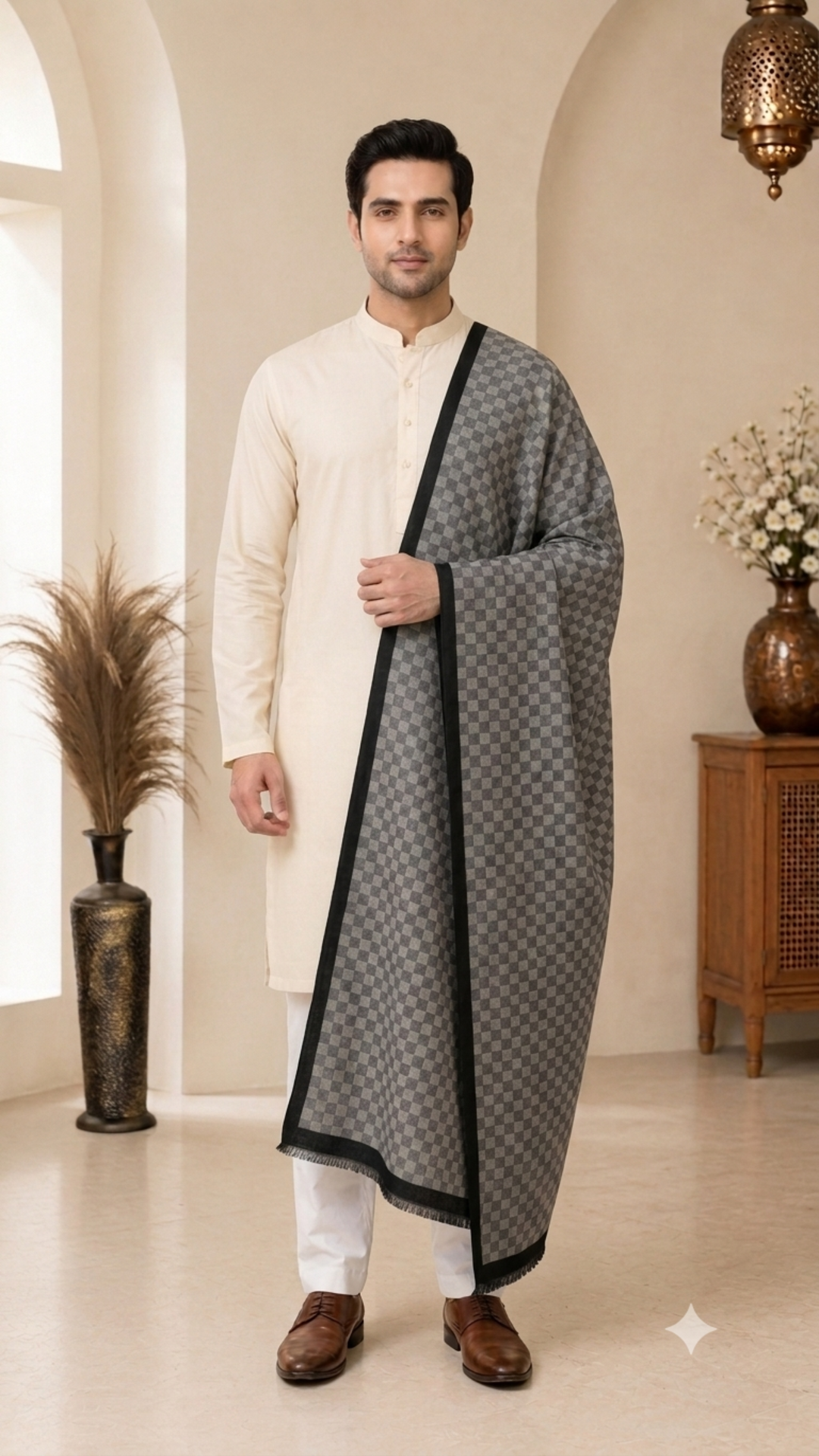 Non Reversible Fine Wool Unisex Stoles - Pack of 1 With Premium  Curated Box Packaging