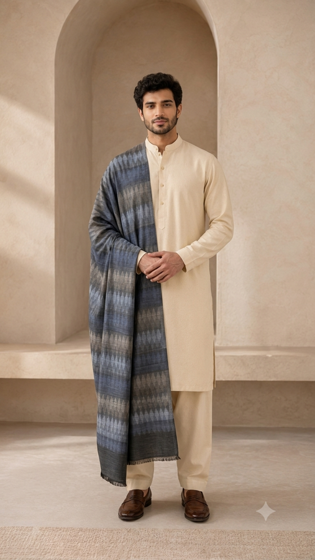 Non Reversible Semi Pashmina Unisex Stoles - Pack of 1 With Premium  Curated Box Packaging