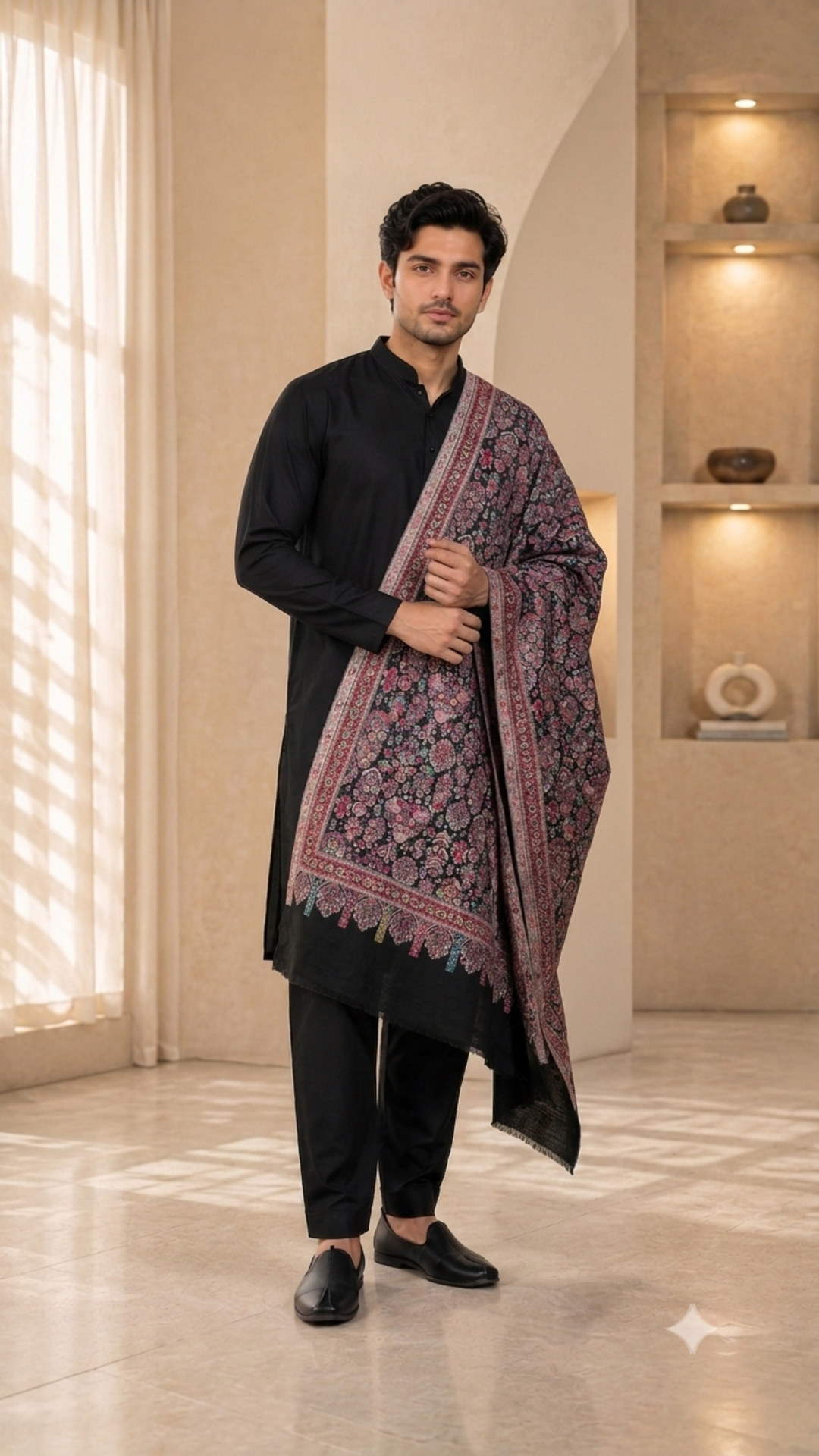 Non Reversible Fine Wool  Unisex Stoles - Pack of 1 With Premium  Curated Box Packaging