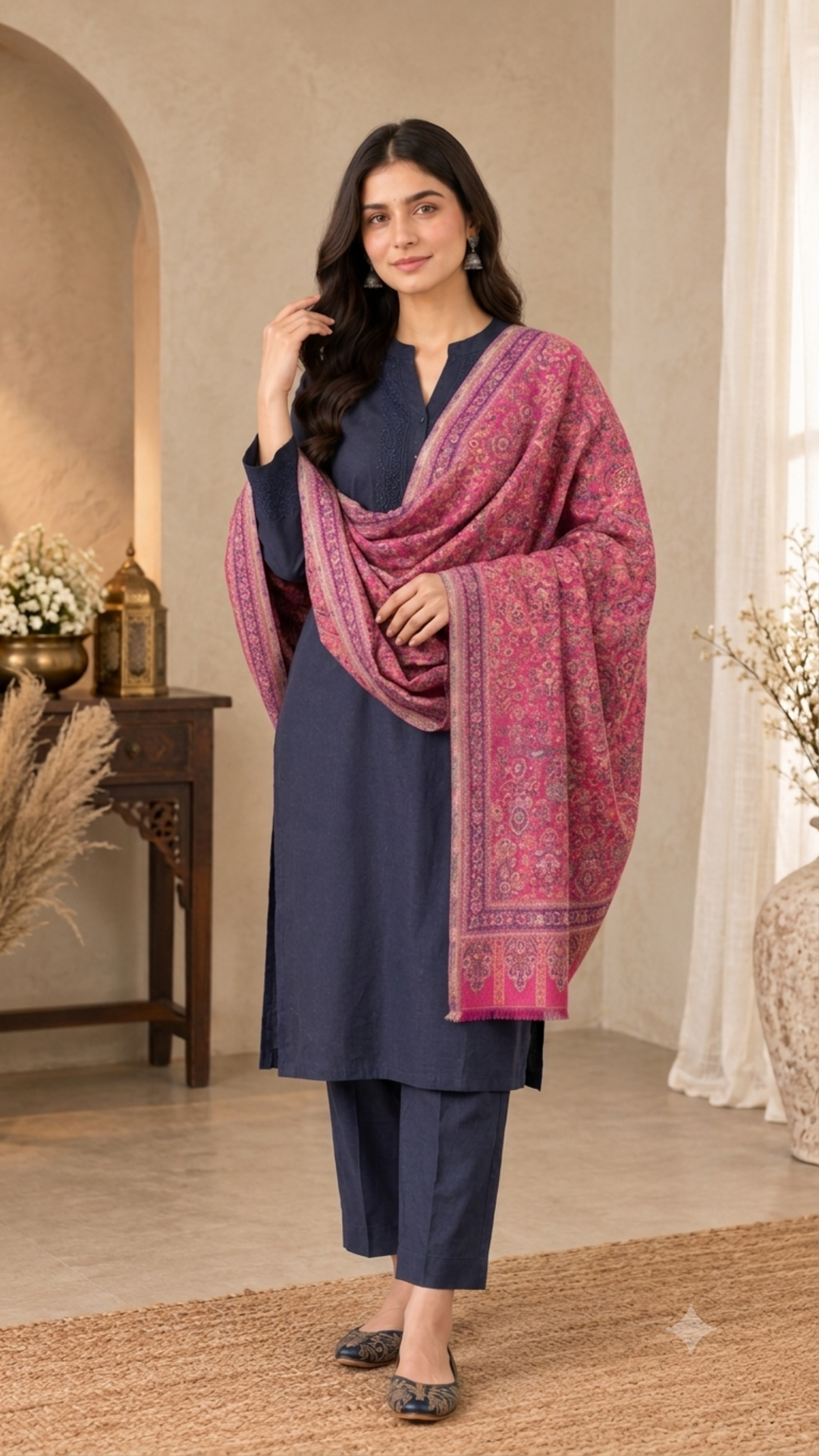 Non Reversible Fine Wool  Unisex Stoles - Pack of 1 With Premium  Curated Box Packaging