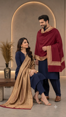 Reversible Cashmere Wool  Unisex Stole - Pack of 1  With Curated Premium Box Packaging