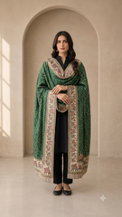 Non Reversible Zari Kani Cashmere Wool  Unisex Shawls - Pack of 1 With Premium  Curated Box Packaging