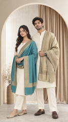 Reversible Cashmere Wool  Unisex Stole - Pack of 1  With Curated Premium Box Packaging